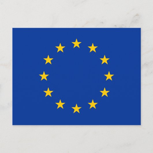 Carte Postale Drapeau de l'Union européenne UE (Devant)