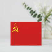 Carte Postale Drapeau de l'Union soviétique, URSS, CCCP, communi (Debout devant)