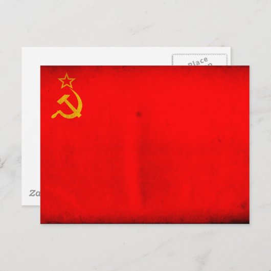 Carte Postale Drapeau de l'URSS (Devant / Derrière)
