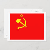 Carte Postale Drapeau de l'URSS (Devant / Derrière)