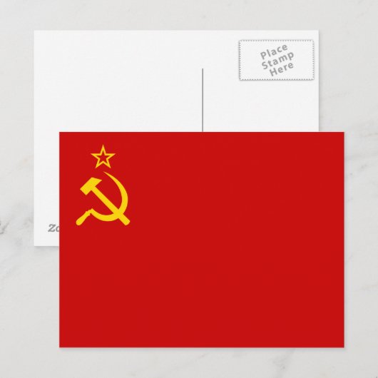 Carte Postale drapeau de l'URSS (Devant / Derrière)