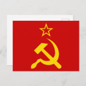 Carte Postale Drapeau de l'URSS - Drapeau de l'Union soviétique (Devant / Derrière)
