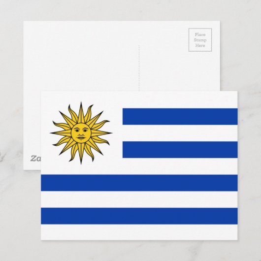 Carte Postale Drapeau de l'Uruguay (Devant / Derrière)