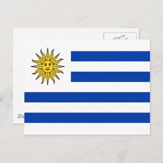 Carte Postale Drapeau de l'Uruguay (Devant / Derrière)