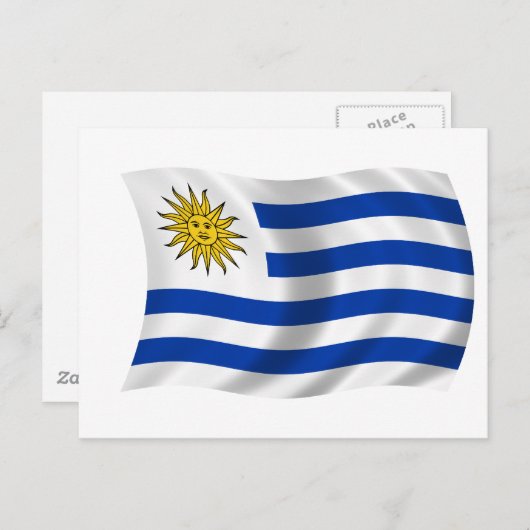Carte Postale Drapeau de l'Uruguay (Devant / Derrière)