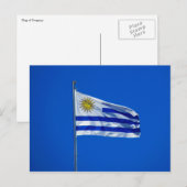 Carte Postale drapeau de l'uruguay (Devant / Derrière)