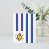 Carte Postale drapeau de l'Uruguay (Debout devant)