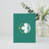 Carte Postale Drapeau de Macao (Debout devant)