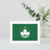 Carte Postale Drapeau de Macao (Debout devant)