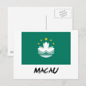 Carte Postale Drapeau de Macao (Devant / Derrière)