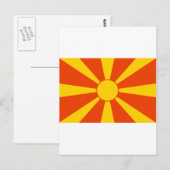 Carte Postale Drapeau de Macédoine (Devant / Derrière)