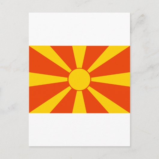 Carte Postale Drapeau de Macédoine (Devant)