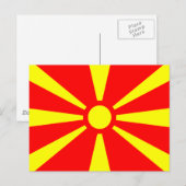 Carte Postale Drapeau de Macédoine (Devant / Derrière)