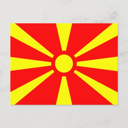 Carte Postale Drapeau de Macédoine (Devant)