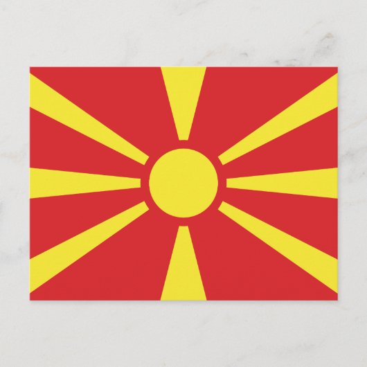Carte Postale Drapeau de Macédoine du Nord (Devant)
