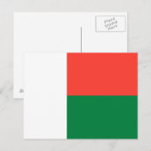 Carte Postale Drapeau de Madagascar (Devant / Derrière)