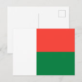 Carte Postale Drapeau de Madagascar (Devant / Derrière)