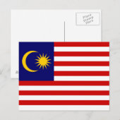 Carte Postale Drapeau de Malaisie (Devant / Derrière)