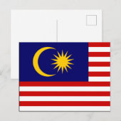 Carte Postale Drapeau de Malaisie (Devant / Derrière)