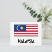 Carte Postale Drapeau de Malaisie (Debout devant)