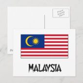 Carte Postale Drapeau de Malaisie (Devant / Derrière)