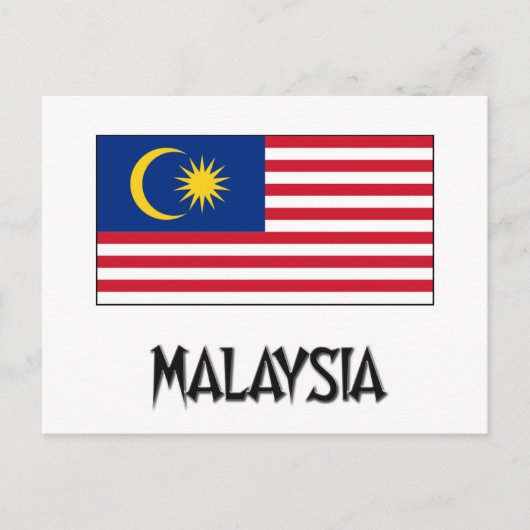 Carte Postale Drapeau de Malaisie (Devant)