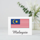 Carte Postale Drapeau de Malaisie (Debout devant)