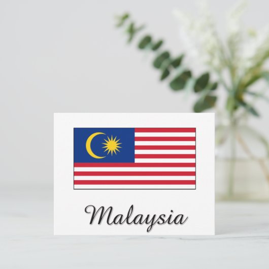 Carte Postale Drapeau de Malaisie (Debout devant)