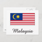 Carte Postale Drapeau de Malaisie (Devant / Derrière)