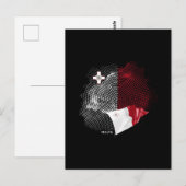 Carte Postale drapeau de Malte (Devant / Derrière)