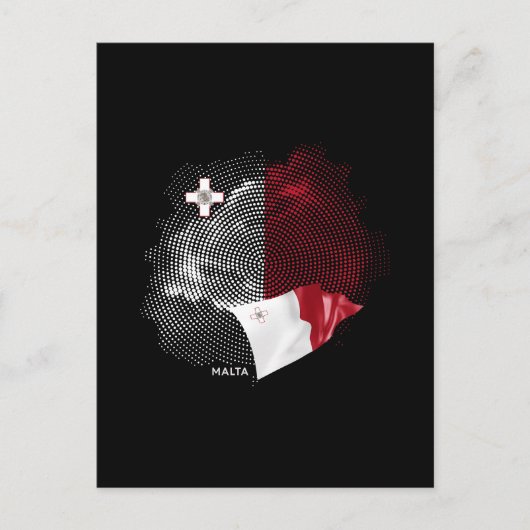 Carte Postale drapeau de Malte (Devant)