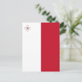 Carte Postale Drapeau de Malte (Debout devant)