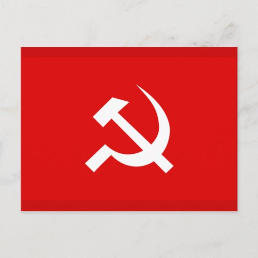 Carte Postale Drapeau de marteau et faucille de l'URSS russe (Devant)