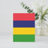 Carte Postale Drapeau de Maurice (Debout devant)