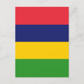 Carte Postale Drapeau de Maurice (Devant)