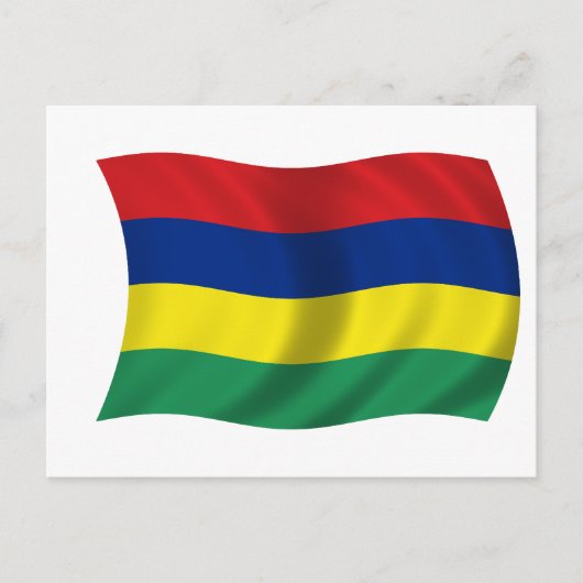 Carte Postale Drapeau de Maurice (Devant)