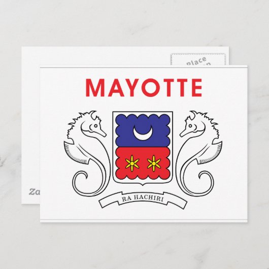 Carte Postale Drapeau de Mayotte (Devant / Derrière)