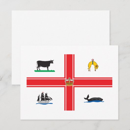 Carte Postale Drapeau de Melbourne (Devant / Derrière)