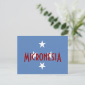Carte Postale Drapeau de Micronésie (Debout devant)