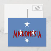 Carte Postale Drapeau de Micronésie (Devant / Derrière)