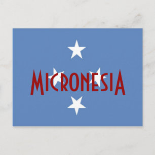 Carte Postale Drapeau de Micronésie