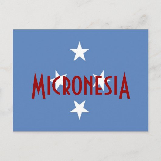 Carte Postale Drapeau de Micronésie (Devant)