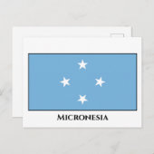 Carte Postale Drapeau de Micronésie (Devant / Derrière)