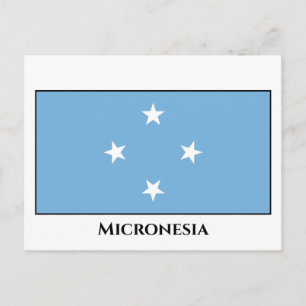 Carte Postale Drapeau de Micronésie