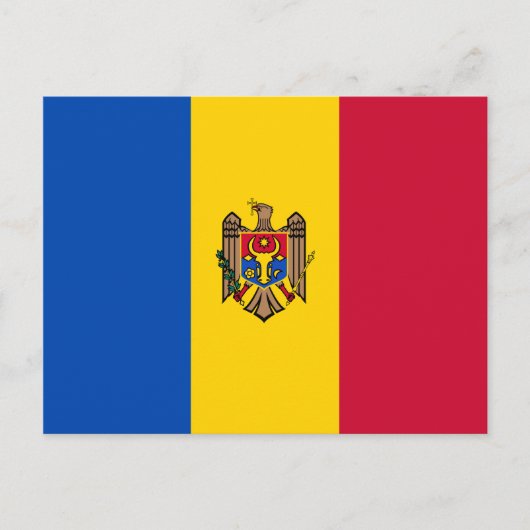 Carte Postale Drapeau de Moldavie (Devant)