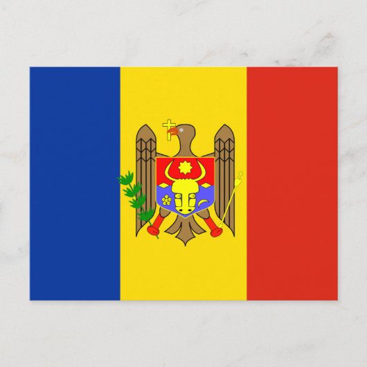 Carte Postale Drapeau de Moldavie (Devant)