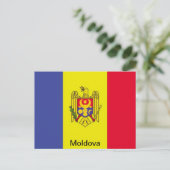 Carte Postale Drapeau de Moldavie (Debout devant)