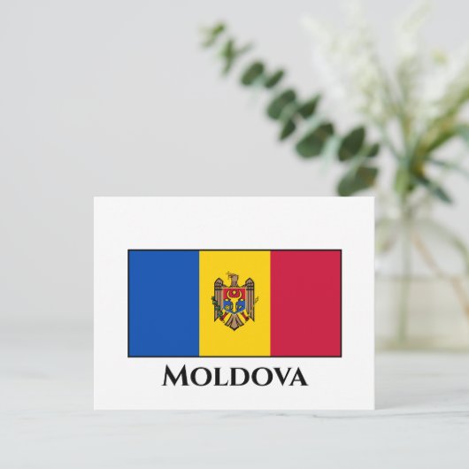 Carte Postale Drapeau de Moldova (Debout devant)
