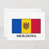 Carte Postale Drapeau de Moldova (Devant / Derrière)