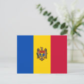 Carte Postale Drapeau de Moldova (Debout devant)